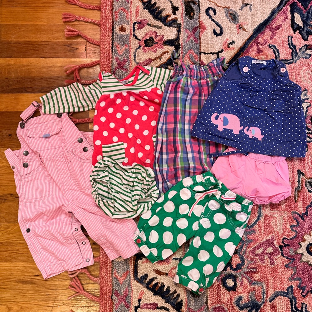 Baby Boden Girls Polka Dot and Stripe Clothing Lot